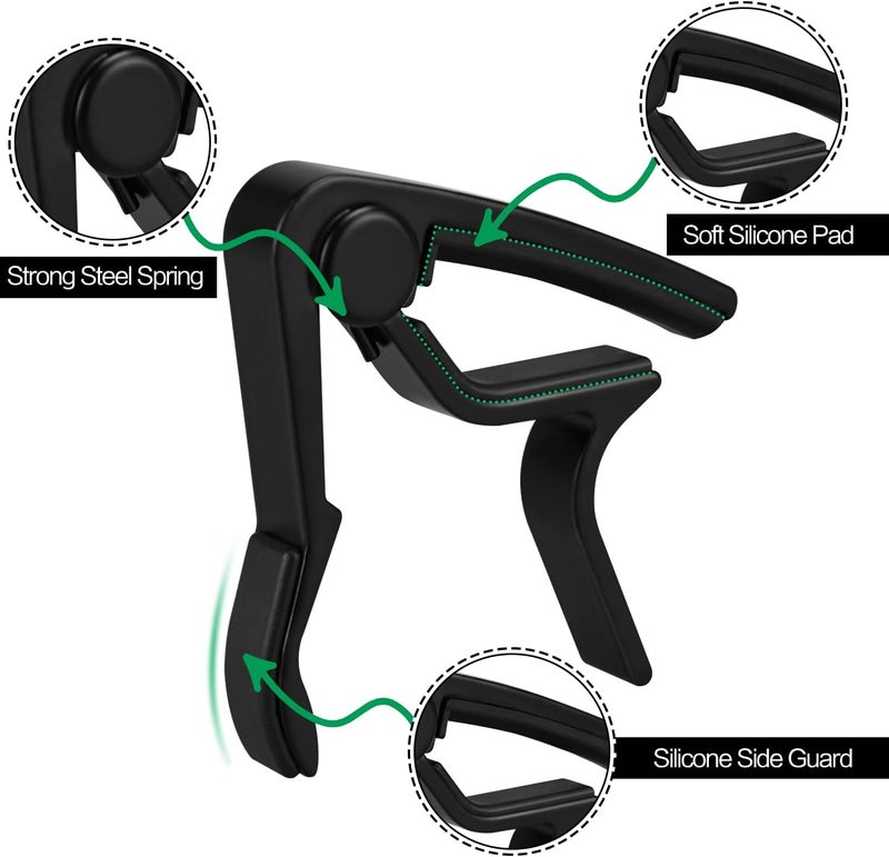 FGBNM 2 Set Guitar Capo Guitar Tuner Set, for Players and Beginners - Image 4